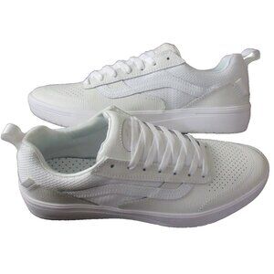 Vans Men's Zahba Leather Double White Striped Skate Shoes Sizes NIB